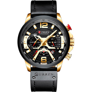 Reloj Hombre Curren Negro con Dorado Mt-09 100% Original