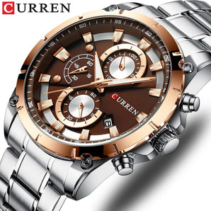 Reloj Curren Hombre Plateado con oro rosa MT-06 100% Original