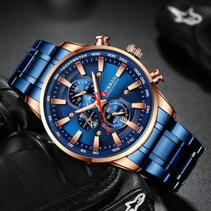 Reloj Curren Hombre Azul MT-04 100% Original