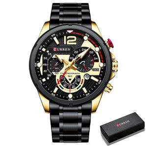 Reloj Curren Hombre Negro Pavonado MT-07 100% Original