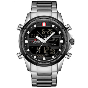 Reloj NaviForce Hombre Plateado Gt-08 100% Original