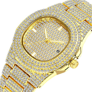 Reloj Unisex Dorado con Zircónes 100% Original