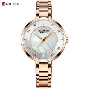 Reloj Curren Dama Joya tablero Nacarado Oro Rosa 100% Original